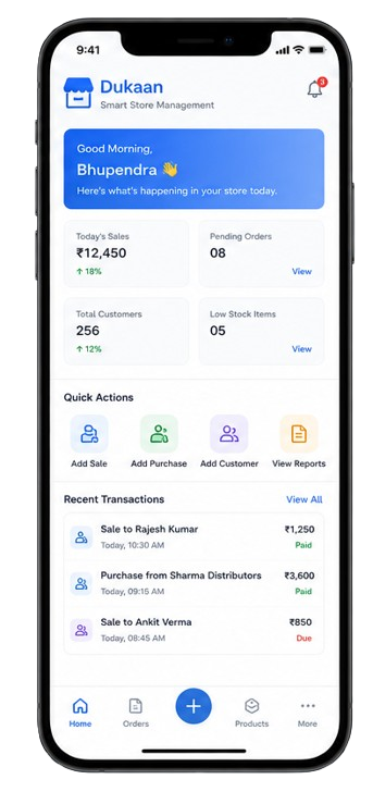 Dukaan mobile app
